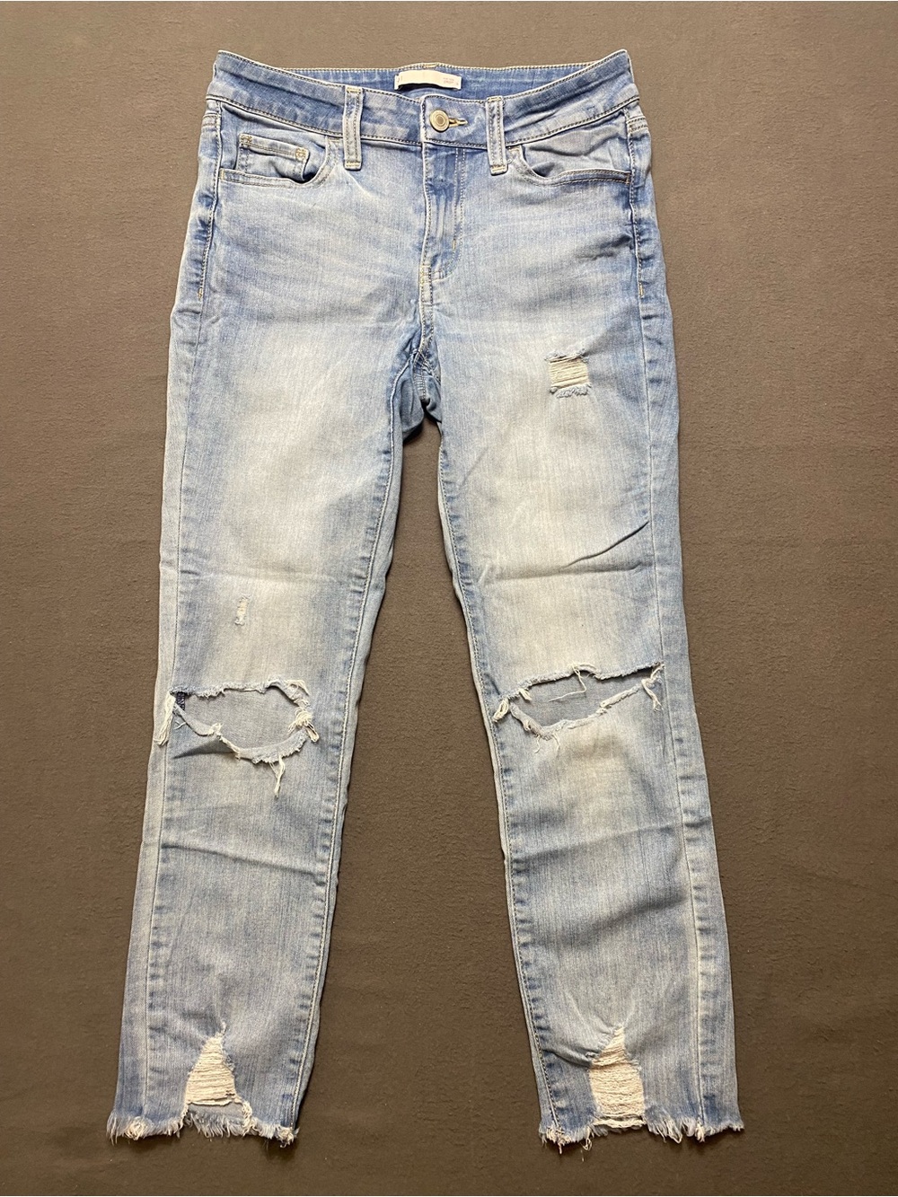 SO Women’s Size 3 Light Blue Slim Distressed Jeans